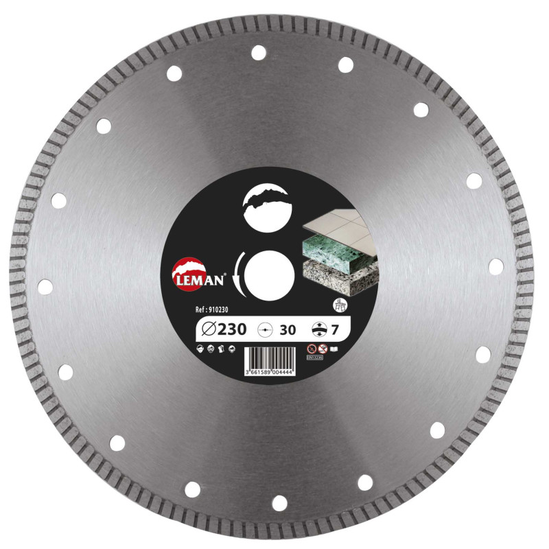 Disque Diam Jc Gres Cer 300X30/25.4 Ht7 Jante Continue ref 910300 Leman