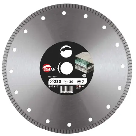 Disque Diam Jc Gres Cer 350X30/25.4 Ht7 Jante Continue ref 910350 Leman