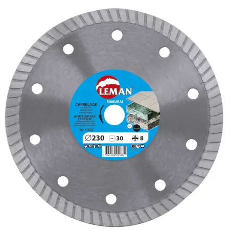 Disque Diam Jc Carrelage 115X22.23 Ht8 Jante Continue ref 930115 Leman