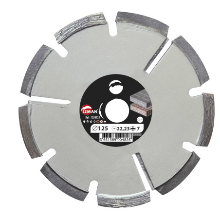 Disque Diamant Segments A Dejointer 125X22.23 Ht 7 ref 1250125 Leman