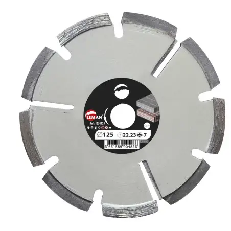 Disque Diamant Segments A Dejointer 125X22.23 Ht 7 ref 1250125 Leman