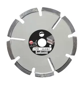 Disque Diamant Segments A Dejointer 125X22.23 Ht 7 ref 1250125 Leman