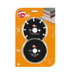 Lot 2 Disques Diam 115X22.23 Maçonnerie/Carrelage ref 2.6866115 Leman