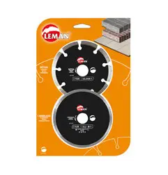 Lot 2 Disques Diam 115X22.23 Maçonnerie/Carrelage ref 2.6866115 Leman