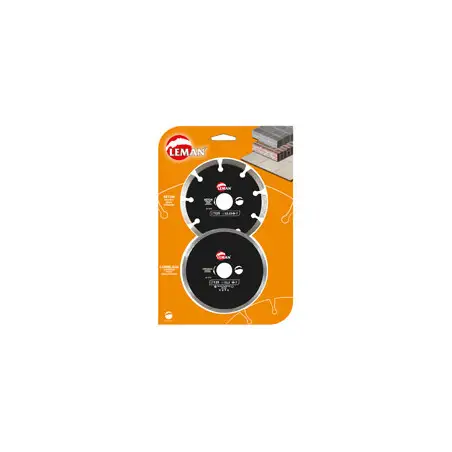 Lot 2 Disques Diam 115X22.23 Maçonnerie/Carrelage ref 2.6866115 Leman