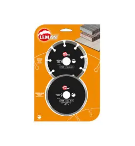Lot 2 Disques Diam 115X22.23 Maçonnerie/Carrelage ref 2.6866115 Leman