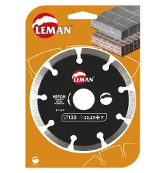 Disque Diamant Segments Maçonnerie 125X22.23 Ht 7 ref 66125 Leman