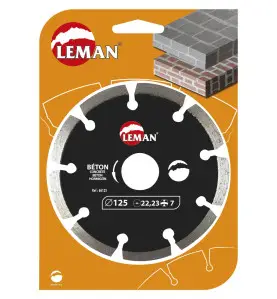 Disque Diamant Segments Maçonnerie 125X22.23 Ht 7 ref 66125 Leman