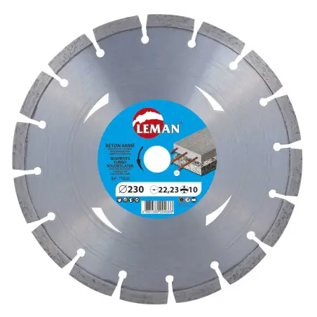 Disque Diamant Segments Beton Arme 115X22.23 ref 770115 Leman
