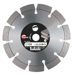 Disque Diamant Segments A Rainurer 125X22.23 Ht 12 ref 780125 Leman