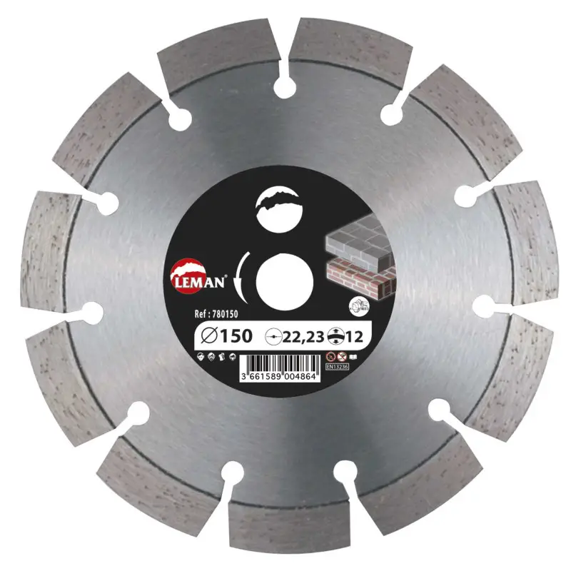 Disque Diamant Segments A Rainurer 125X22.23 Ht 12 ref 780125 Leman