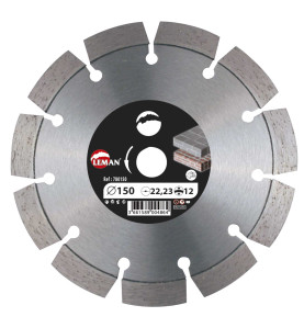 Disque Diamant Segments A Rainurer 140X22.23 Ht 12 ref 780140 Leman