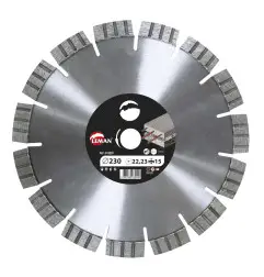Disq. Diamant Silencieux Beton Arme 230X22.23 Ht15 ref 815230 Leman