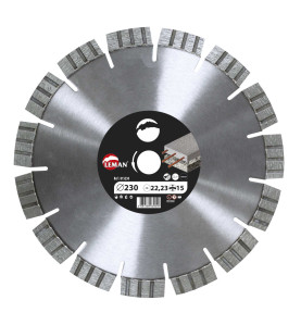 Disq. Diamant Silencieux Beton Arme 230X22.23 Ht15 ref 815230 Leman