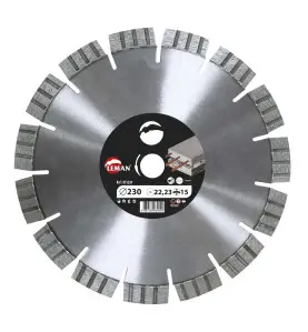 Disq. Diamant Silencieux Beton Arme 230X22.23 Ht15 ref 815230 Leman