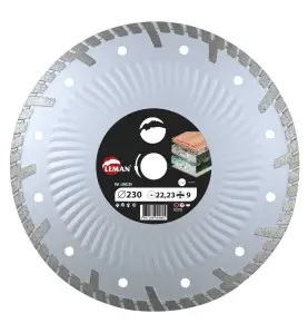 Disque Diamant Jante Continue 115X22.23 Ht9 Tuile Granit ref 890115 Leman