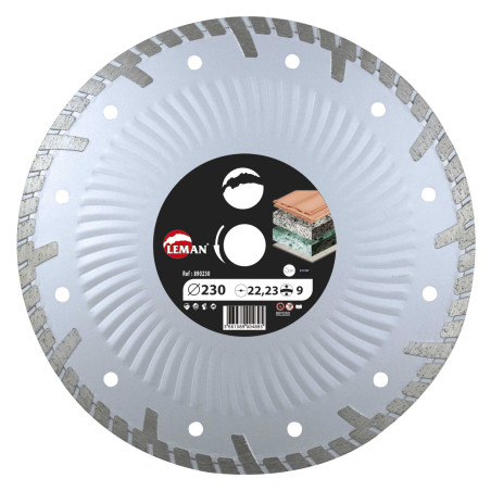 Disque Diamant Jante Continue 230X M14 Ht9 Tuile Granit ref 890236 Leman