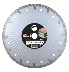 Disque Diamant Jante Cont 300X25.4/22.23/20 Ht9 Tuile Granit ref 890300 Leman