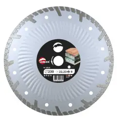 Disque Diamant Jante Cont 300X25.4/22.23/20 Ht9 Tuile Granit ref 890300 Leman