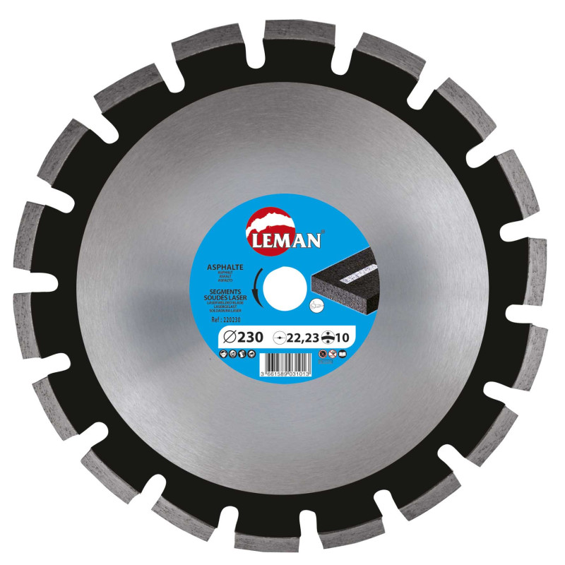 Disque Diamant Segments Asphalte 300X20 Ht 10 ref 220301 Leman