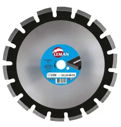 Disque Diamant Segments Asphalte 400X25.4 Ht 10 ref 220405 Leman