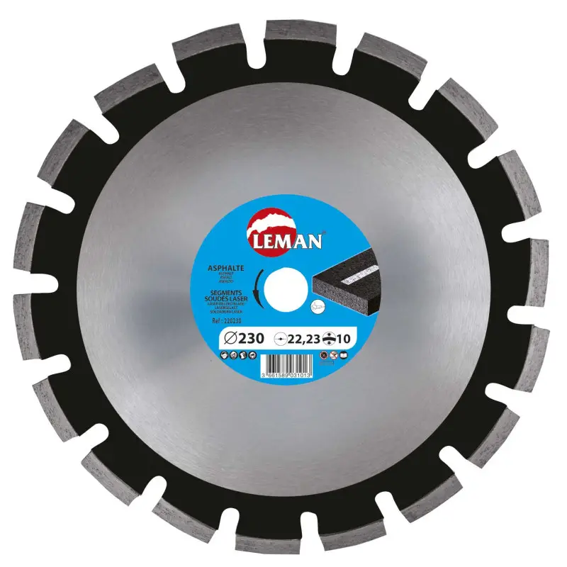 Disque Diamant Segments Asphalte 400X25.4 Ht 10 ref 220405 Leman