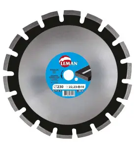 Disque Diamant Segments Asphalte 400X25.4 Ht 10 ref 220405 Leman