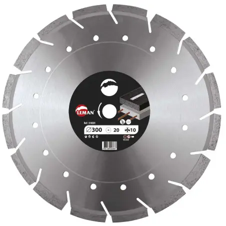 Disque Diam Segments Mixte 400X25.4 Ht10 Asphalte/Béton Armé ref 310405 Leman