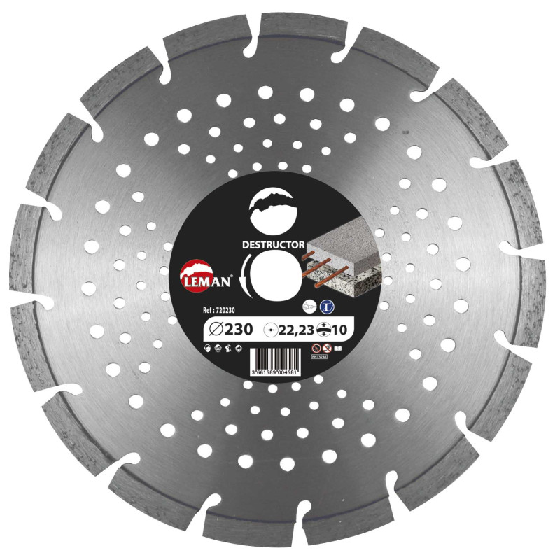 Disque Diam Segments Multimat 350X25.4 Ht10 ref 720355 Leman