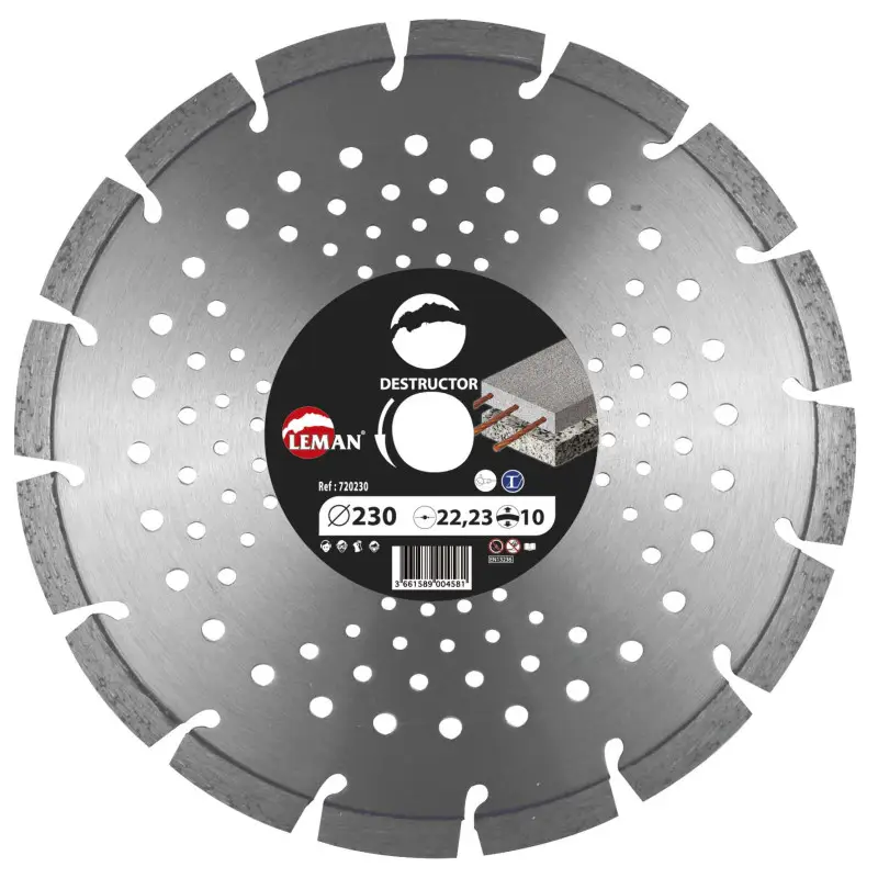 Disque Diam Segments Multimat 400X25.4 Ht10 ref 720405 Leman