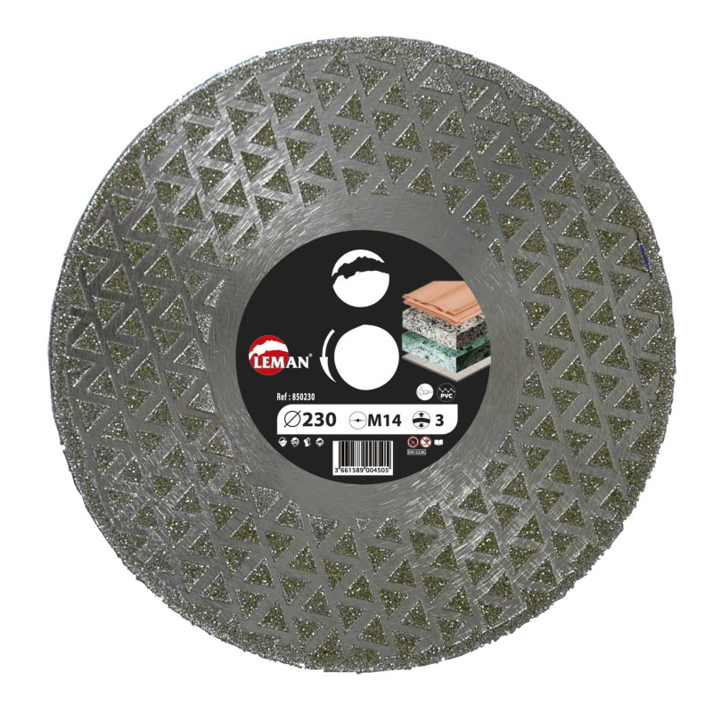 Disque Diamant Jante Continue 115X M14 Ht3 Multimatériaux ref 850115 Leman