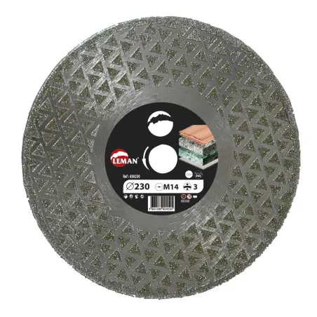 Disque Diamant Jante Continue 230X M14 Ht3 Multimatériaux ref 850230 Leman
