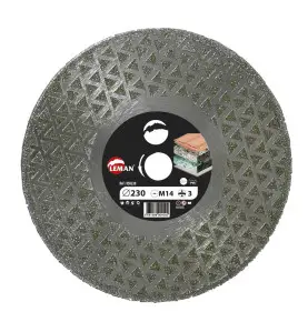 Disque Diamant Jante Continue 230X M14 Ht3 Multimatériaux ref 850230 Leman