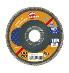 Disque A Lamelles Bombe 125 Grain 40 Corindon ref 125.040A Leman
