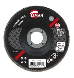 Disque A Lamelles Plat 115 Grain 80 Zirconium ref 2211580 Leman
