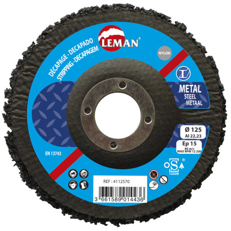 Disque Plat 115X22.23 Ep.15 Nylon ref 4111570 Leman