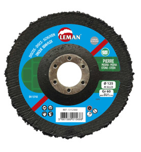 Disque Semi Rigide Bombe 125X22,23 Gr24 Md Carbure Silicium ref 5112524 Leman