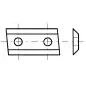 Plaquette K05 30X12X1,5 / 2 Coupes 35° Hm - Biais Latéral Gauche 5° ref 0030.1215.11 Leman