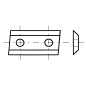 Plaquette K05 30X12X1,5 / 2 Coupes 35° Hm -Biais Latéral Droit 5° ref 0030.1215.10 Leman