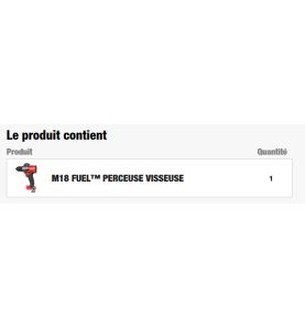 M18 FDD3-0 - Perceuse visseuse FUEL GEN4, 18V, 158 Nm