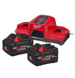 M18 FORGENRG-802DBSC - Pack NRG 18V, 8.0 AH FORGE Red Li-ion, système M18 Milwaukee ref 4933498616