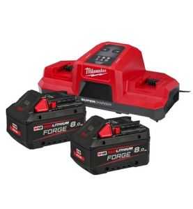 M18 FORGENRG-802DBSC - Pack NRG 18V, 8.0 AH FORGE Red Li-ion, système M18 Milwaukee ref 4933498616