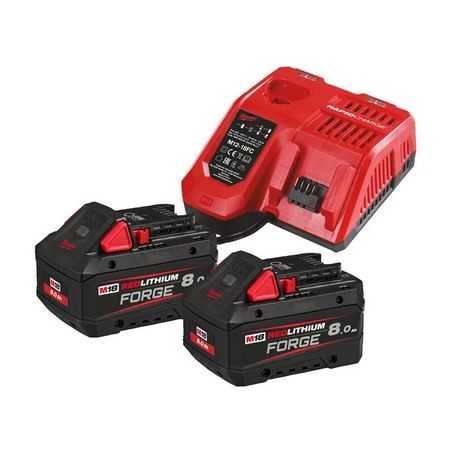M18 FORGENRG-802 - Pack NRG 18V, 8.0 AH FORGE Red Li-ion, système M18 Milwaukee ref 4933498612