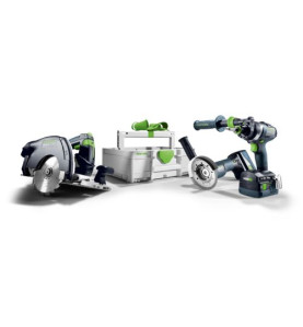Festool Kit Combo sans fil menuiserie HKC 55/TPC 18/AGC 18/TB M 137