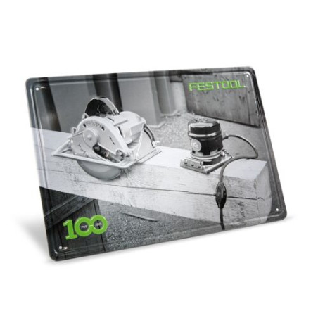 Festool Plaque de tôle 100 ans, machines rétro MES-FT1 100Y