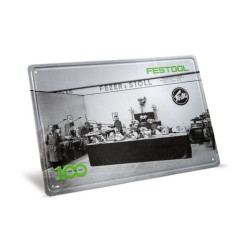 Festool Plaque de tôle 100 ans, stand d'exposition rétro MES-FT2 100Y