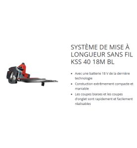 Système de mise à longueur KSS 40 18M bl dans le coffret T-MAX - Mafell 91D501