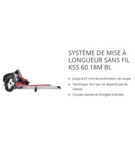 Système de mise à longueur KSS 60 18M bl PURE en coffret de transport - Mafell 91D902
