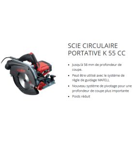 Scie circulaire portative K 55 cc - Mafell 918001