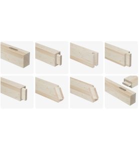 Set de gabarit pour tenons droits 40mm d'epaisseur - ronds (usinage mortaise et tenon à la défonceuse)